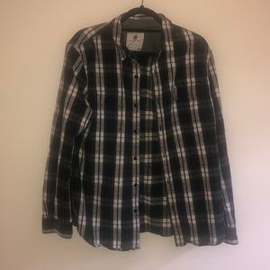 Pacsun Black and White Flannel